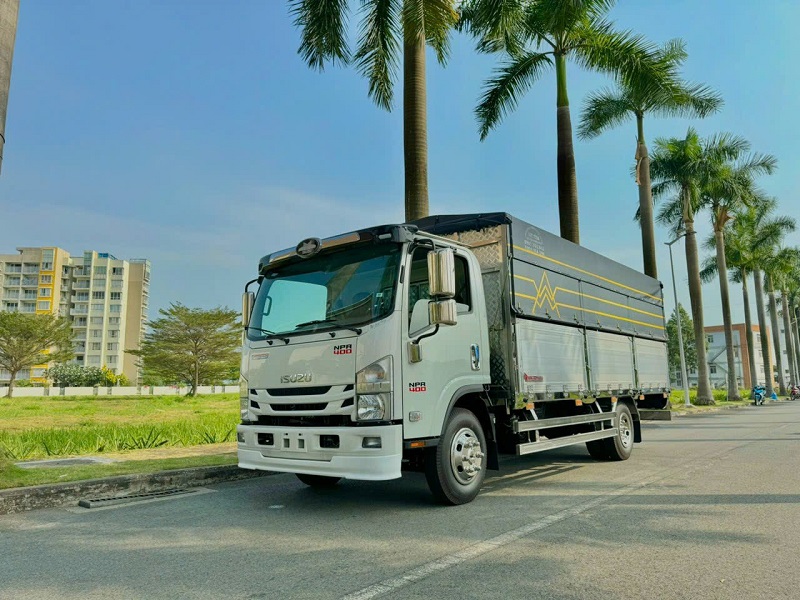 isuzu npr400 mui bạt bửng nhôm 3t5