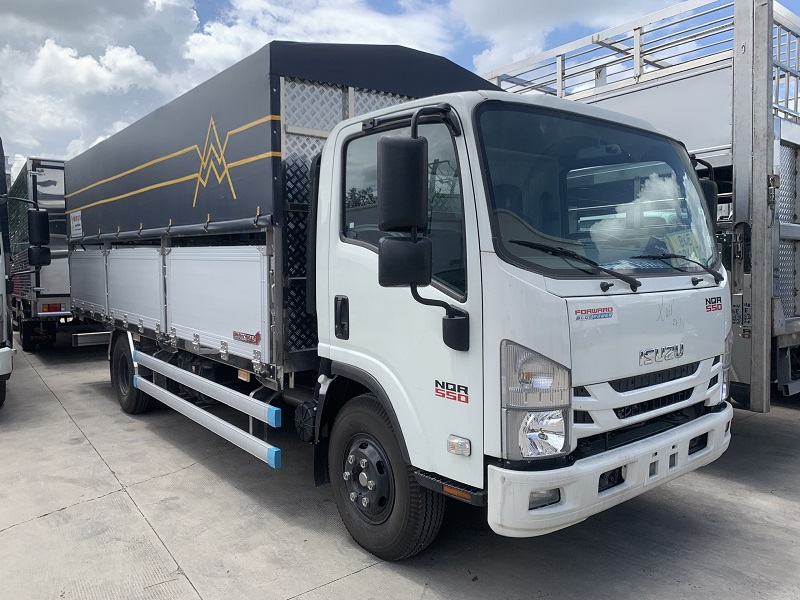 Isuzu Nqr550 mui bạt bửng nhôm 7 bửng