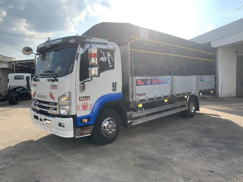 Xe tải isuzu 6t6 mui bạt bửng nhôm